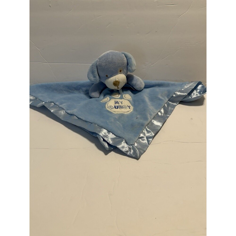 Baby Gear Baby Blue Dog My Buddy Plush Security Blanket (small mark-see picture)